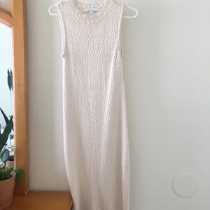 Boho crochet cream dress ( Anthro)